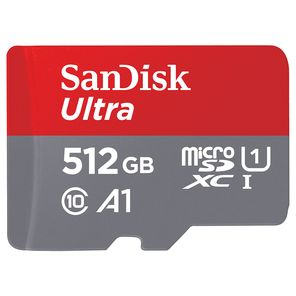 SANDISK SDSQUAR-512G-GN6MA Micro SDHC Ultra A1 Class 10 100mb/s with SD adapter