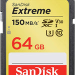 SANDISK SDSDXV6-064G-GNCIN SDXC Extreme CL10 V30 UHS-I/U3 150MB