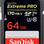 SANDISK SDSDXXY-064G-GNCIN SDXC Extreme Pro V30 4K/UHD UHS-I/U3 170MB