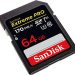 SANDISK SDSDXXY-064G-GNCIN SDXC Extreme Pro V30 4K/UHD UHS-I/U3 170MB