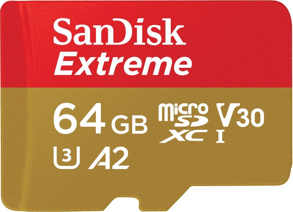 SANDISK SDSQXA2-064G-GN6MATF Extreme A2 V30 UHS-I/U3 160R/60W WITH SD ADAPTER