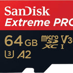 SANDISK  SDSQXCY-064G-GN6MA TF Extreme PRO A2 V30 UHS-I/U3 170R/90W WITH SD ADAPTER