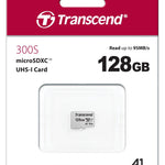 TRANSCEND TS128GUSD300S  128GB UHS-I U3A1 microSD w/o Adapter (microSDXC I, U3, V30, A1)