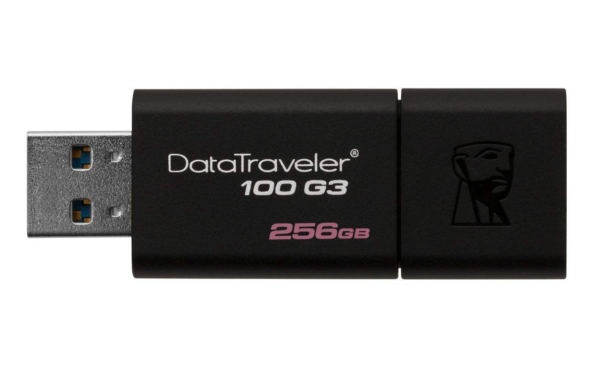 KINGSTON DT100G3/256GB, 256GB USB 3.0 DATATRAVELER 100 G3 USB Drive 100MB/s read