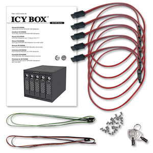 ICY BOX- IB-555SSK, 5bay Dual Channel SATA/SAS Backplane