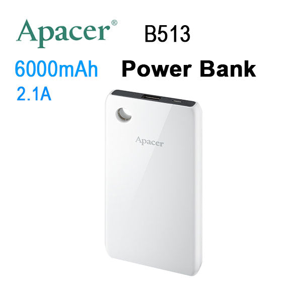 APACER B513 6000mAh Power Bank White