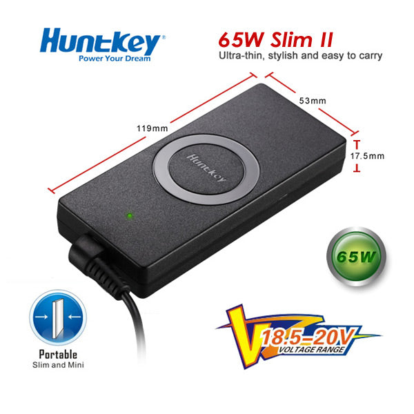 Huntkey Universal Laptop Adapter Slim New Edition 65W (HKA06519533-8L)