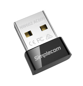 Simplecom NW602 AC600 Dual Band Nano USB WiFi Wireless Adapter 