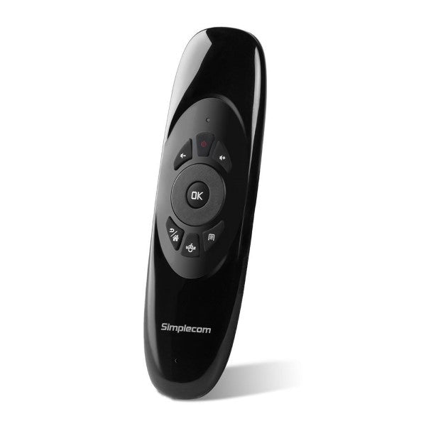 Simplecom RT100 Rechargeable 2.4G Wireless Remote Air Mouse with Keyboard for PC Android TV Box Media Player