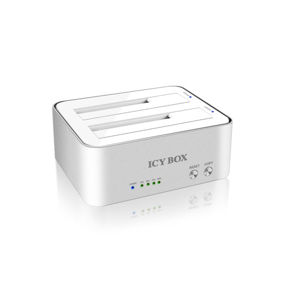 ICY BOX 2 bay JBOD docking and cloning station for SATA HDDs and SSDs with USB 3.0 (IB-120CL-U3)