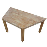 Trapezoidal Table 120 Rubber Wood