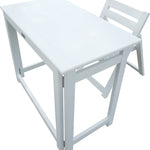 French White Foldable Teen Desk Set