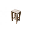 Sturdy Stool White Brush Finish