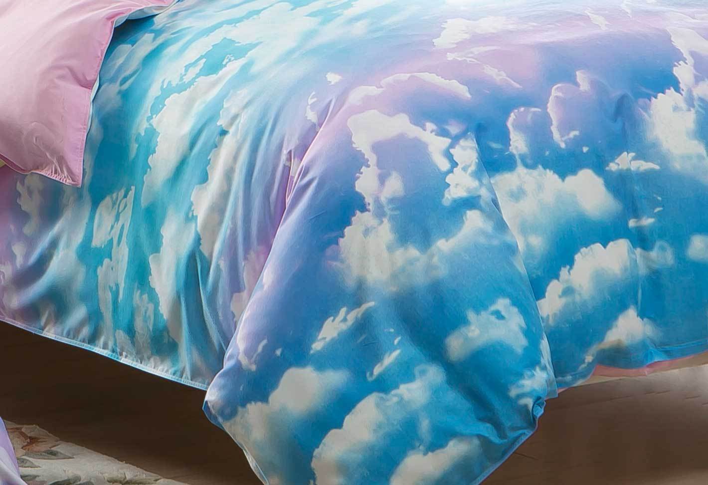 King Size Clouds Blue Sky Quilt Cover Set (3PCS)