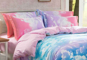 Queen Size Clouds Blue Sky Quilt Cover Set (3PCS)