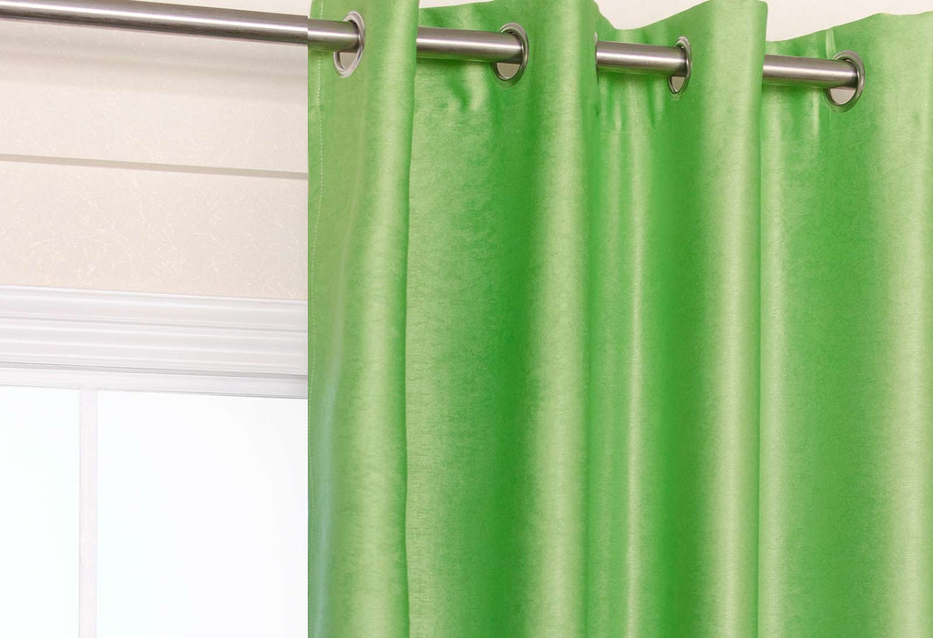 Apple Lime Green Blockout Eyelet Curtain 140x221cm