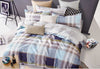 King Size Rectangle and Strips Pattern Quilt Cover Set(3PCS)