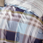 Queen Size Rectangle and Strips Pattern Quilt Cover Set(3PCS)