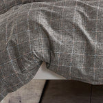 Queen Size Cotton Grey Rectangle Quilt Cover Set (3PCS)