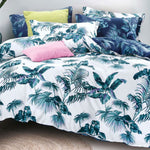 King Size 3pcs Tropical Plant Quilt Cover Set