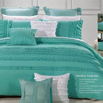 Queen Size Wenshia Turquoise Quilt Cover Set (3PCS)