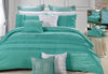 Queen Size Wenshia Turquoise Quilt Cover Set (3PCS)