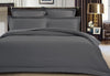 King Size 500TC Cotton Sateen Quilt Cover Set (Charcoal Color)