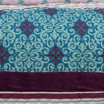 Double Size 3pcs Anemone Velvet Panel Embossed Quilt Cover Set