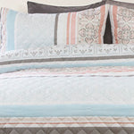 Queen Size 3pcs Paros Velvet Panel Embossed Quilt Cover Set