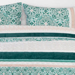 Queen Size 3pcs Spindle Velvet Panel Embossed Quilt Cover Set