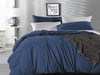 King Size Indigo Vintage Washed Cotton Quilt Cover Set(3PCS)