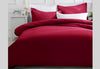 Super King Size Burgundy Color Quilt Cover Set (3PCS)