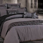 Queen Size 3pcs Stone Grey Pintuck Quilt Cover Set