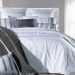Queen Size White Striped Sequins Quilt Cover Set(3PCS)