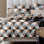 King Size Chevron Geo Quilt Cover Set (3PCS)