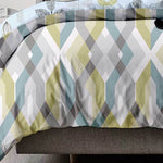 King Size Reversible Zig Zag Quilt Cover Set (3PCS)