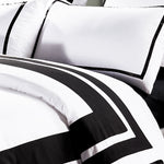 King Size Black and White Quilt Cover Set (3PCS)