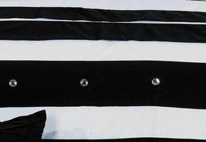 King Size Black White Striped Quilt Cover Set(3PCS)