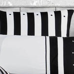 King Size Black White Striped Quilt Cover Set(3PCS)