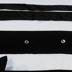 Super King Size Black White Striped Quilt Cover Set(3PCS)