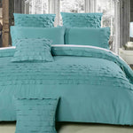 Queen Size Sens Aqua Quilt Cover Set (3PCS)
