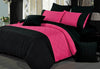 Queen Size Hot Pink Diamond Pintuck Quilt Cover Set(3PCS)