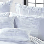 King Size White Pintuck Quilt Cover Set (3PCS)