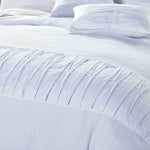 Queen Size White Pintuck Quilt Cover Set (3PCS)