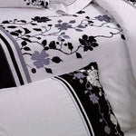 Queen Size Embroidery Tree and Leaf Pattern White Quilt Cover Set (3PCS)