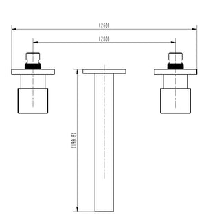3pc Bath Mixer Set