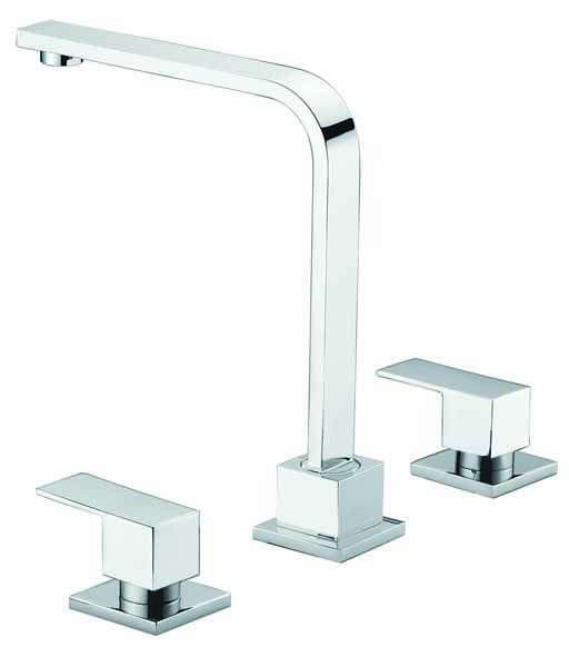 3pc Basin Tap Faucet Set - Bathroom Laundry Sink