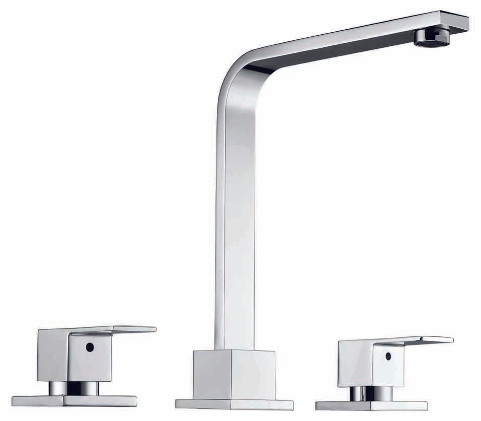 3pc Basin Tap Faucet Set - Bathroom Laundry Sink