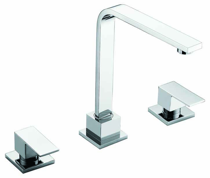 3pc Basin Tap Faucet Set - Bathroom Laundry Sink