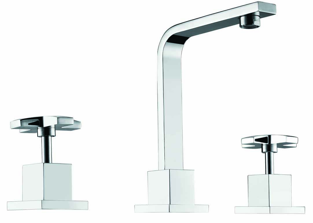 3pc Basin Tap Faucet Set - Bathroom Laundry Sink